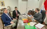 Ministro Nicora recibió el saludo del gobernador  y diputado del departamento de San Pedro