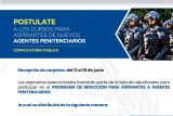Convocatoria a postulación de curso para 500 aspirantes de nuevos agentes penitenciarios