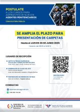 El Ministerio de Justicia extiende la convocatoria para aspirantes a Agentes Penitenciarios