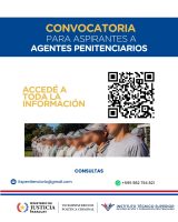 Nuevo llamado con 310 vacancias para aspirantes a agentes penitenciarios