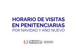 Ministerio de Justicia establece horarios de visitas en penales para Navidad y Año Nuevo
