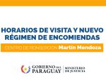 Ministerio de Justicia establece horarios de visita y nuevo régimen de encomiendas para el CP “Martín Mendoza”